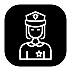 Lady Police Vector Icons