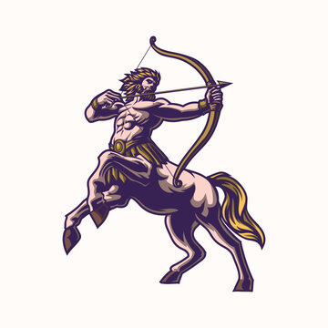 Centaur Sagitarius Mascot Graphic Vector