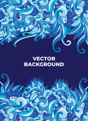 Blue Winter Abstract Background Vector 