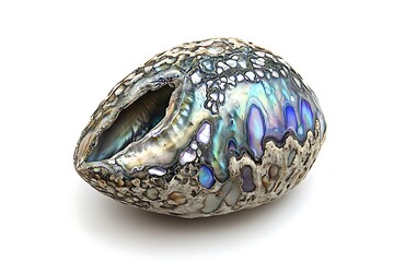 Fototapeta premium abalone shell inside with clipping path