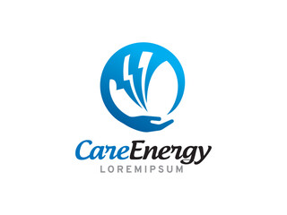 Fototapeta premium Care Energy logo symbol or icon template