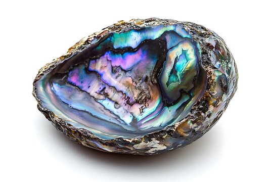 abalone shell inside with clipping path