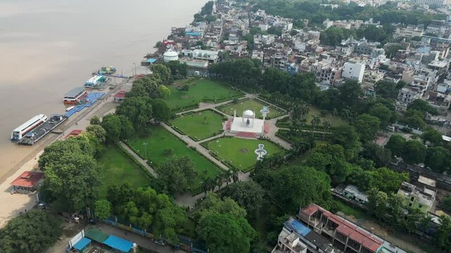 Sant Ravidas Smarak Park near assi ght bird eye in varanasi in india