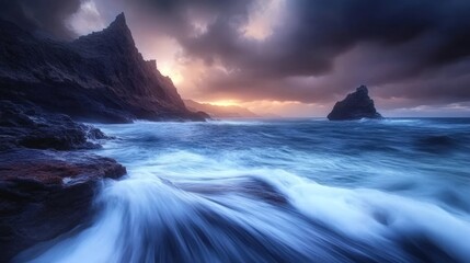 Naklejka premium Canary Islands' captivating seascape.