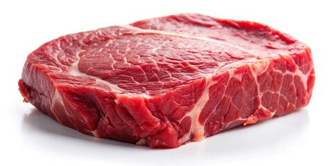 Obraz premium Fresh raw beef isolated on white background