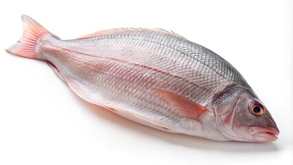 Obraz premium Fresh raw sea bream fillet isolated on white background