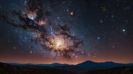 Fototapeta premium planet surface, lighting up the cosmos