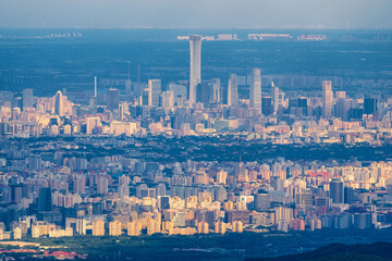 Overlooking Beijing city CBD skyline