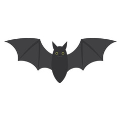 Cute Halloween bat isolated on white background.