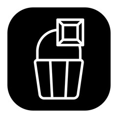Chocolate Cupcake Vector Icons