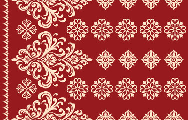 Motifs African boho paisley Floral Ikat pattern embroidery border. Ethnic ikat floral Ethnic Indian Pattern Ikat pattern Ethnic Pattern.Border indian floral Aztec embroidery border seamless patterns.