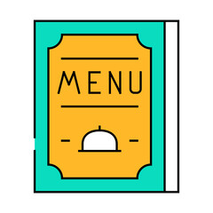 menu restaurant line icon vector. menu restaurant sign. isolated symbol illustration