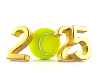 Obraz premium New year number tennis ball