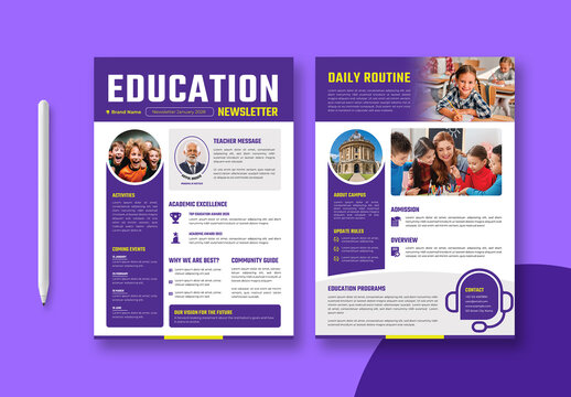 Educational Newsletter Template