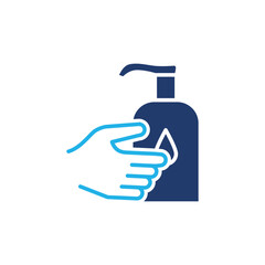 hand sanitizer colored icon vector design good for web or mobile app