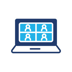 video conference colored icon vector design good for web or mobile app