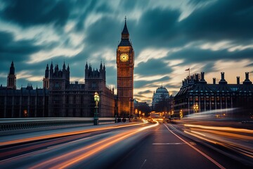 Obraz premium A long-exposure photograph of Big Ben in London