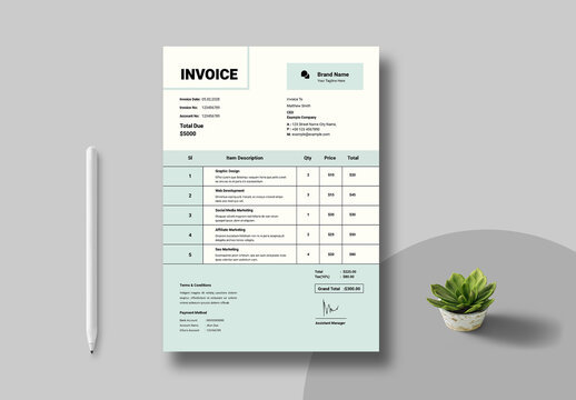 Invoice Tempate Layout
