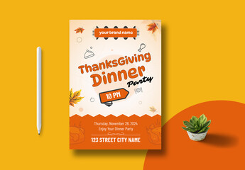 Thanksgiving Dinner Invitation Template - Powered by Adobe