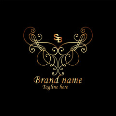 Web initial creative  luxury band name logo design . monogram logo latter design, band name logo deesign