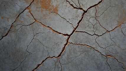 old cracked concrete wall