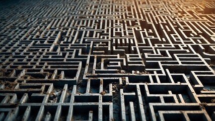 Obraz premium 3d maze of labyrinth