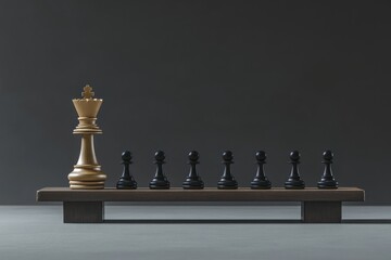 Fototapeta premium Chess Piece Standing Out