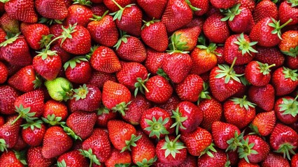 strawberries in a market