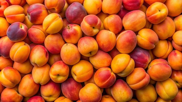 nectarines on a market