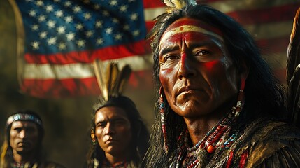 Fototapeta premium The spirit of true native Americans