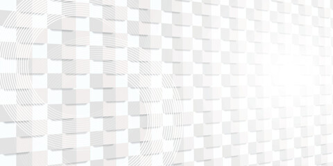 Abstract white glowing geometric lines on gray background. Modern shiny blue circle lines pattern. Futuristic technology concept. Suit for cover, poster,