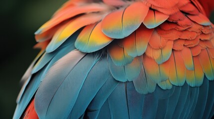 Fototapeta premium Close Up of a Macaw's Feathers