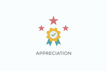 Appreciation Vector Icon Or Logo Illustration