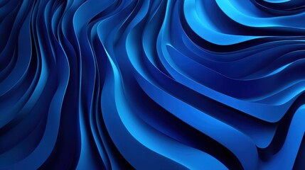 Obraz premium Abstract Blue Wavy Pattern
