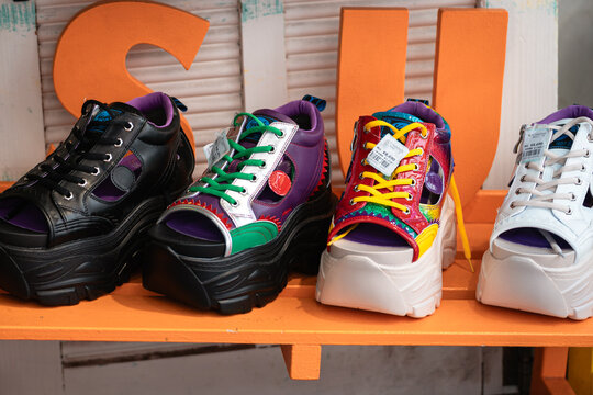 Platform Sneakers, Takeshita Street Tokyo Japan