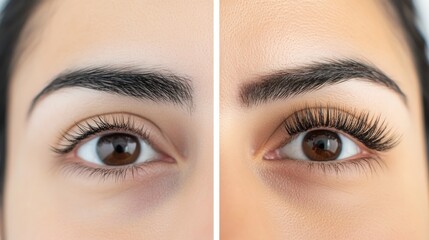 Eyelash Extensions Before and After