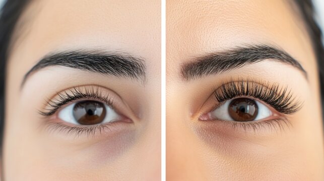 Eyelash Extensions Before and After