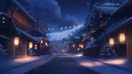 anime background of outdoor landscape , nice for wallpaper