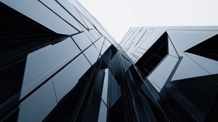 Modern Glass Facade of a Building