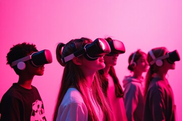 Teens Engaged in Virtual Reality Experience Together