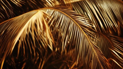 Golden Palm Leaves