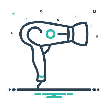 recommend clip art: Mix icon for hair dryer