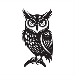 owl on white background,owl, bird, cartoon, animal, illustration, vector, cute, character, nature, art, design, drawing, wing, halloween, beak, feather, eyes, branch, fun, funny, wise, wild, icon,