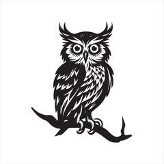 owl on white background,owl, bird, cartoon, animal, illustration, vector, cute, character, nature, art, design, drawing, wing, halloween, beak, feather, eyes, branch, fun, funny, wise, wild, icon,