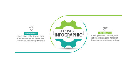 Modern infographic template with 2 options.