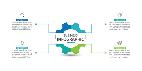 Modern infographic template with 4 options.