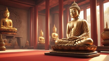golden buddha statue