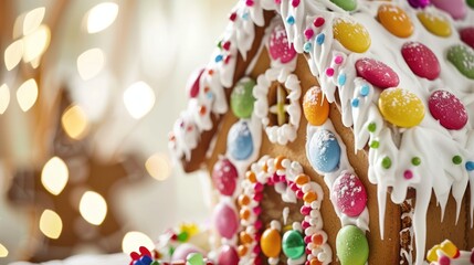 Obraz premium Gingerbread House Festive Delight