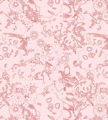 Obraz premium seamless pattern with flowers