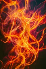 Abstract Fire and Smoke Pattern with Warm Hues